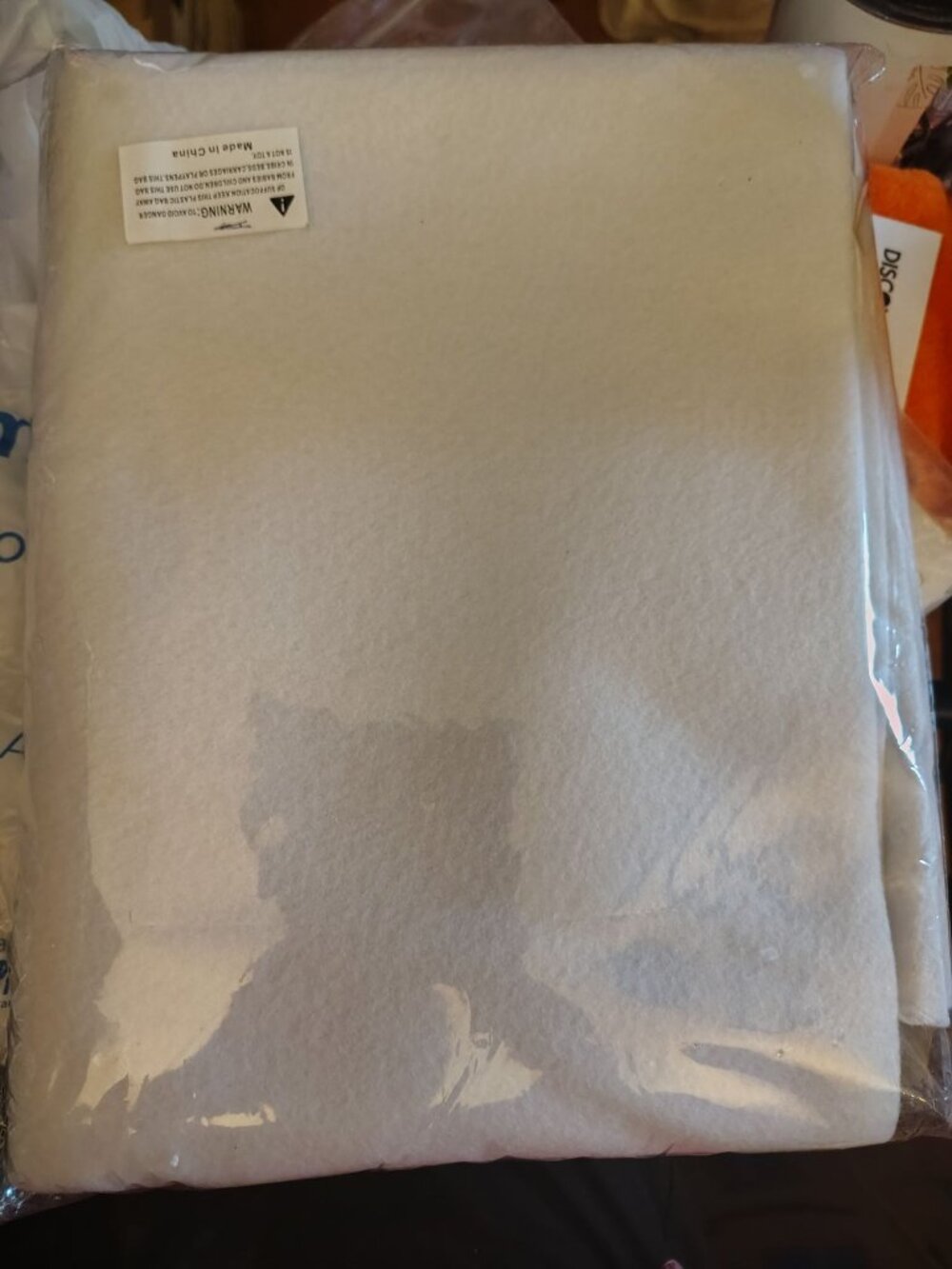 Soft White Felt Fabric Sheet 36" X 80" For Crafts Sewing & DIY Projects New In P